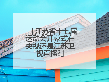 江苏省十七届运动会开幕式在央视还是江苏卫视直播?